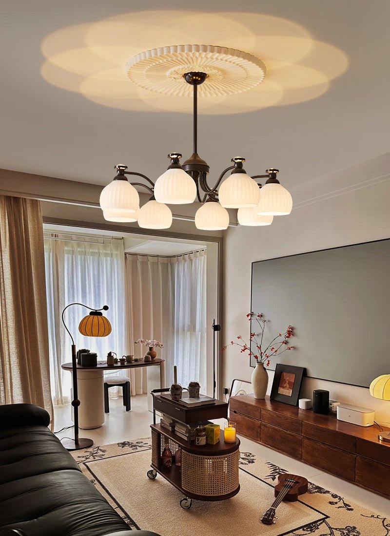 Elowen Crystal Chandelier - Modern Elegant Ceiling Light Fixture for Dining Room, Living Room & Bedroom | Perfect for Home Decor & Wedding Venues