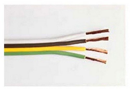 14/4 Gauge Deka Bonded Electrical Wire - 100 ft White, Brown, Yellow, Green - Perfect for Home Wiring, Automotive, and DIY Electrical Projects