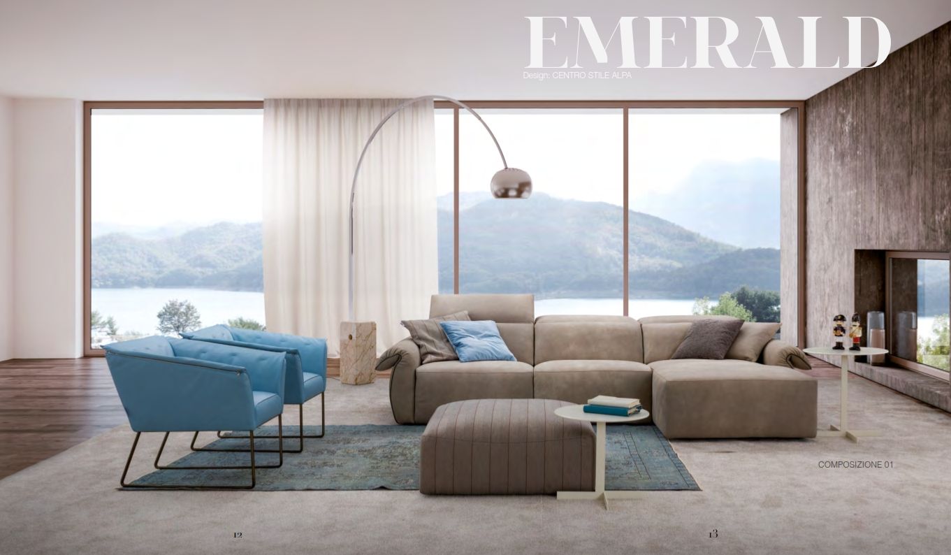 ALPA EMERALD 3 Recliners Leather Sofa Set - Premium Genuine Leather Reclining Sectional Couch for Living Room, Home Theater & Family Room Comfort