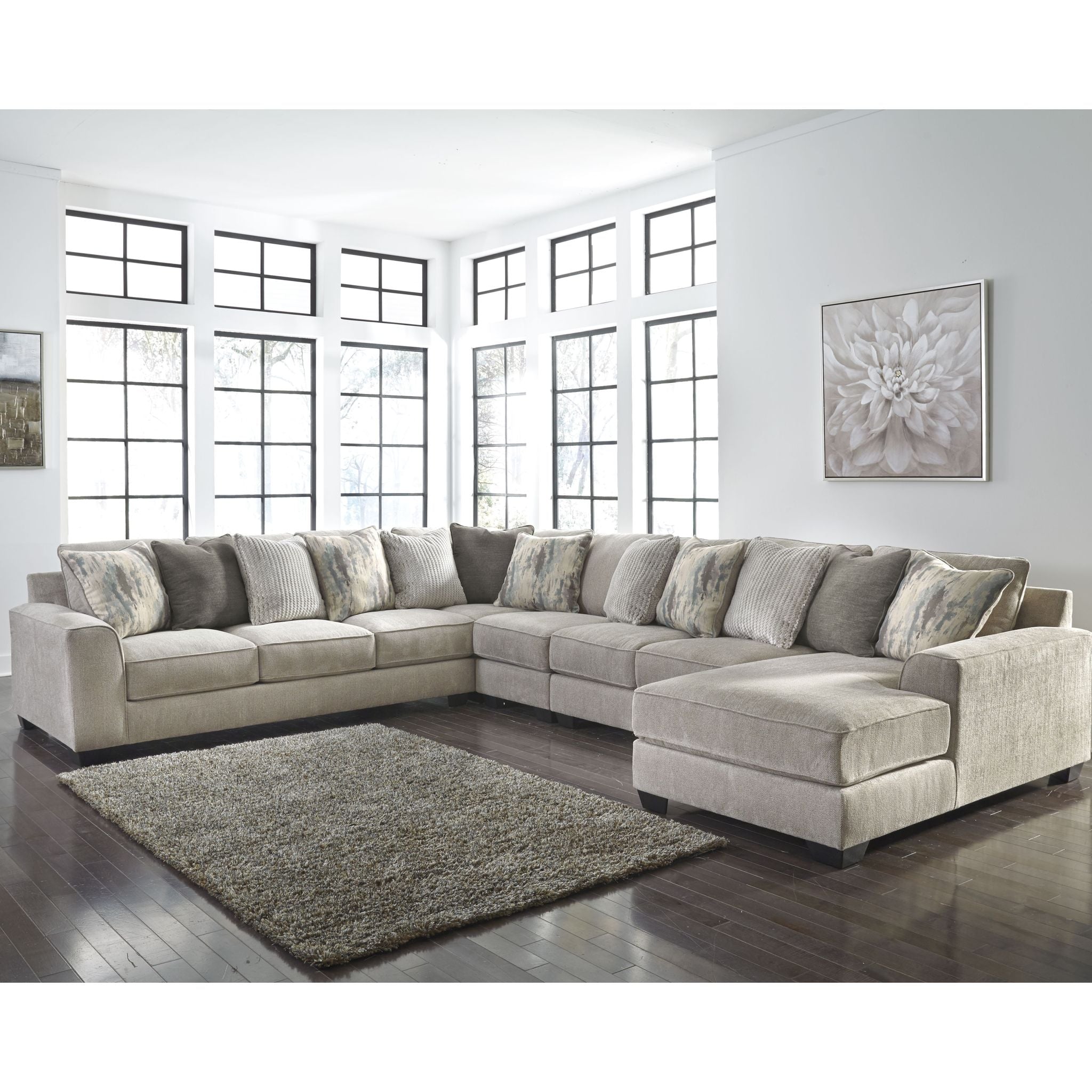 Ardsley 5-Piece Sectional Sofa with Chaise Lounge - Modern L-Shaped Living Room Furniture for Small Spaces, Apartment & Family Home Comfort