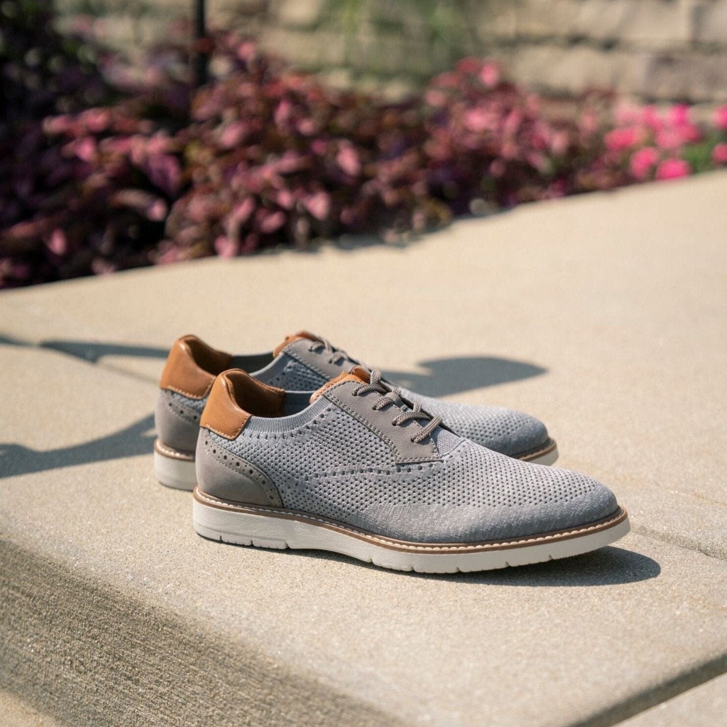 Florsheim Vibe Knit Plain Toe Oxford Shoes for Men - Medium & Wide Widths - Comfortable & Stylish Dress Shoes for Work, Office & Formal Occasions