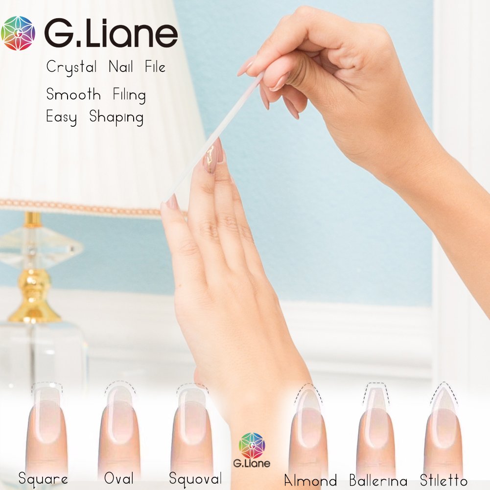 Professional Crystal Nail File Set - Natural & Acrylic Nails Manicure Pedicure Kit with Rose Blue Design | Home & Salon Use | Perfect for Nail Care, Gels, and DIY Manicures