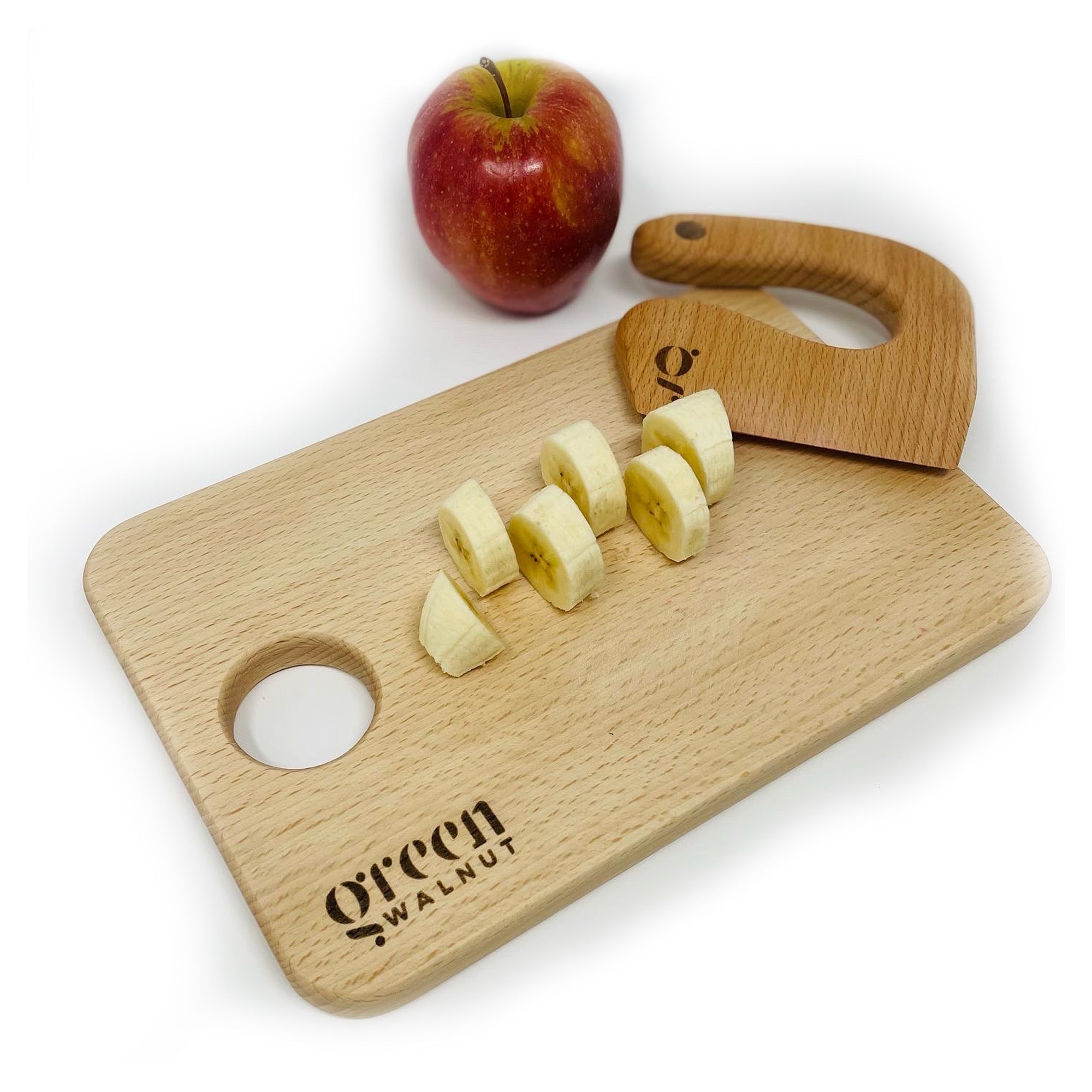Safe Wooden Knife & Cutting Board Set for Kids - Realistic Pretend Play Kitchen Toy - Perfect for Learning Cooking Skills & Imaginative Play