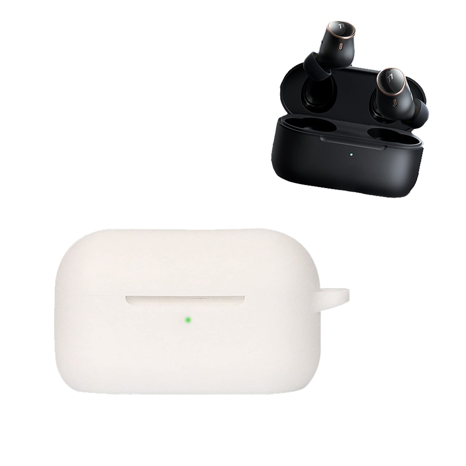 1MORE EVO Earbuds Silicone Case - Shockproof Cover with Carabiner for Travel & Gym