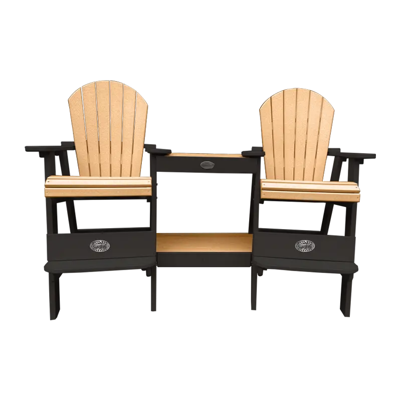 Buck USA Outdoor Pub Deck Set with Fan Back Chairs - Durable Patio Furniture for Backyard, Poolside & Bar | Perfect for Entertaining, Lounging & Outdoor Dining