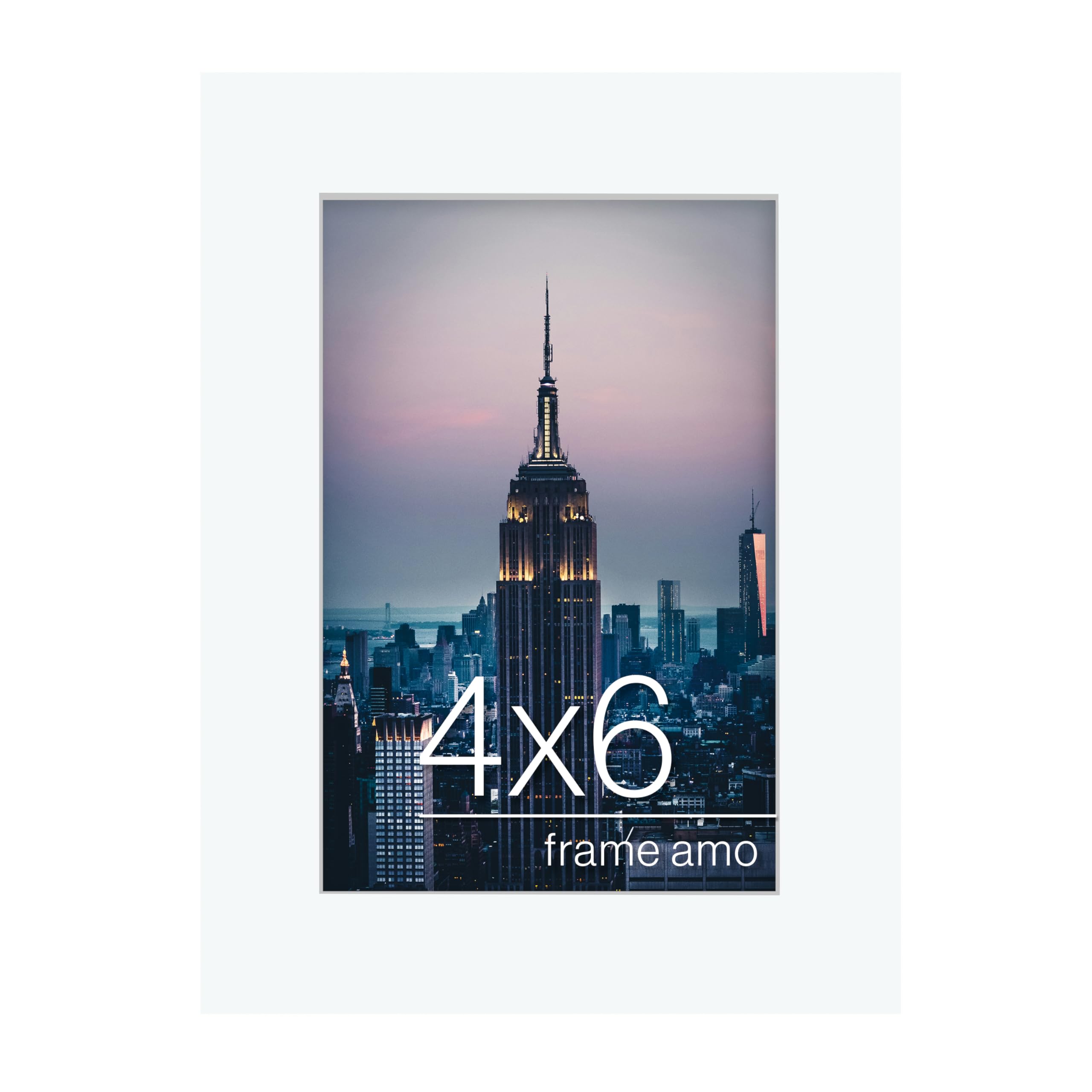 4x6 White Modern Picture Frame - 1 Inch Border with Acrylic Front - Wall or Table Display - Perfect for Home Decor, Office, Wedding Photos & Gift Giving