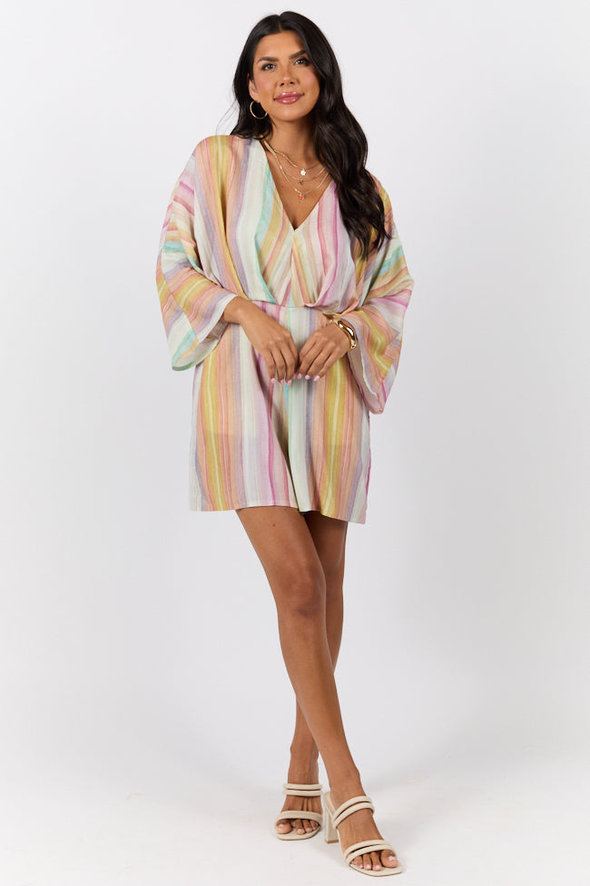 Watercolor Print Romper for Women - Floral Summer Jumpsuit with Pockets | Perfect for Beach Vacations, Music Festivals & Casual Outings
