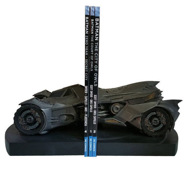 DC Comics Batman: Arkham Knight Batmobile Statue Bookend - Collectible Superhero Display for Home Office & Gaming Room Decor