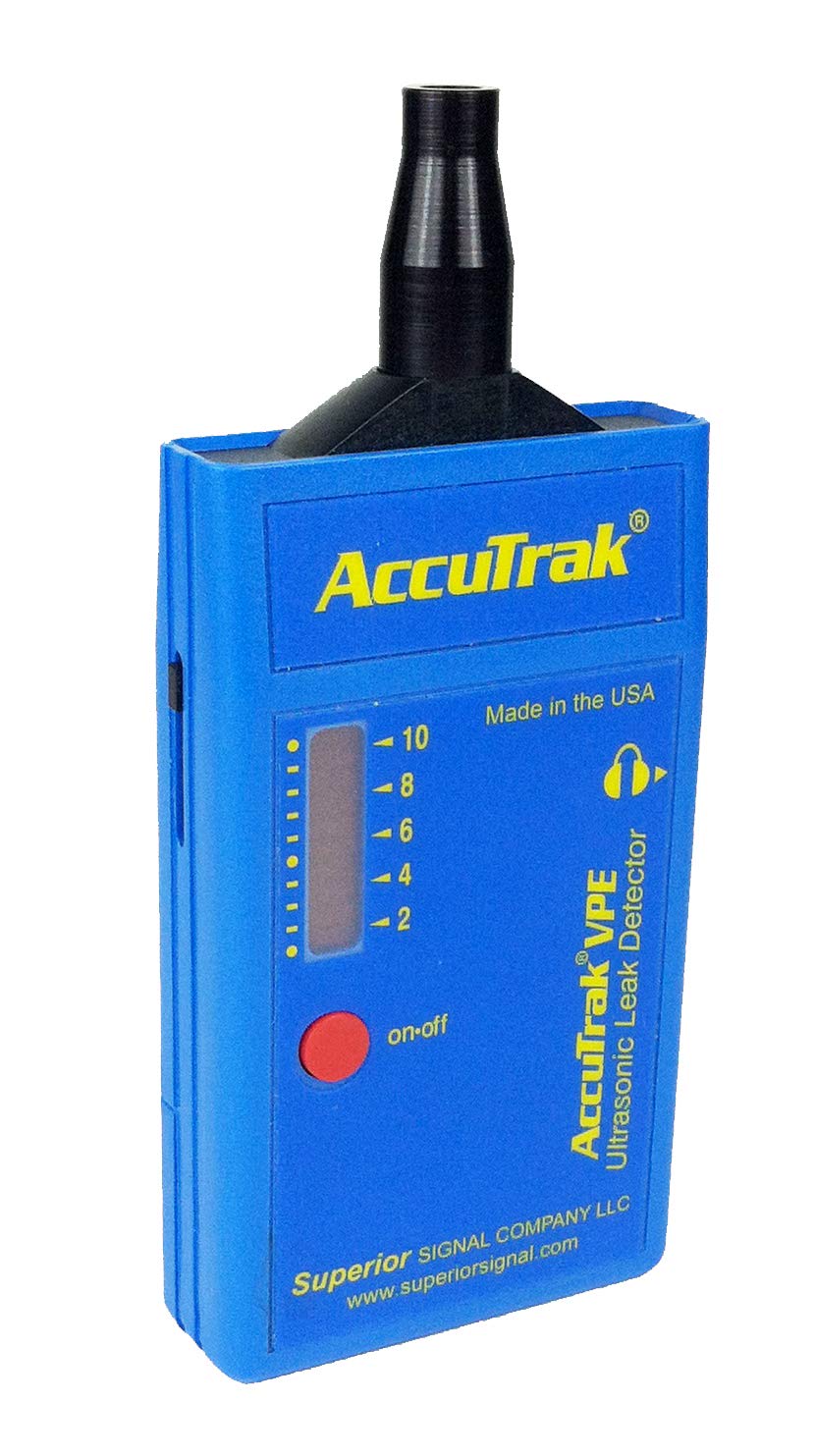 AccuTrak VPE BASIC Ultrasonic Leak Detector Kit - Professional HVAC & Refrigeration Leak Detection Tool with VPE Detector, Headset, Battery & Hard Case - Ideal for HVAC Technicians, Plumbers & Industrial Maintenance