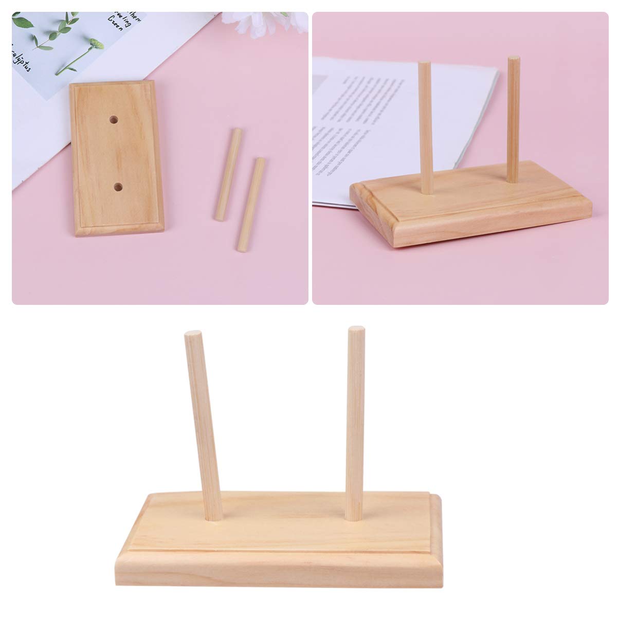 1PC Wooden Embroidery Spool Rack - Beaded Thread Stand, Silk Thread Holder & Braiding Tool Organizer for DIY Crafting, Sewing & Needlework - Perfect for Home, Studio & Gift Use