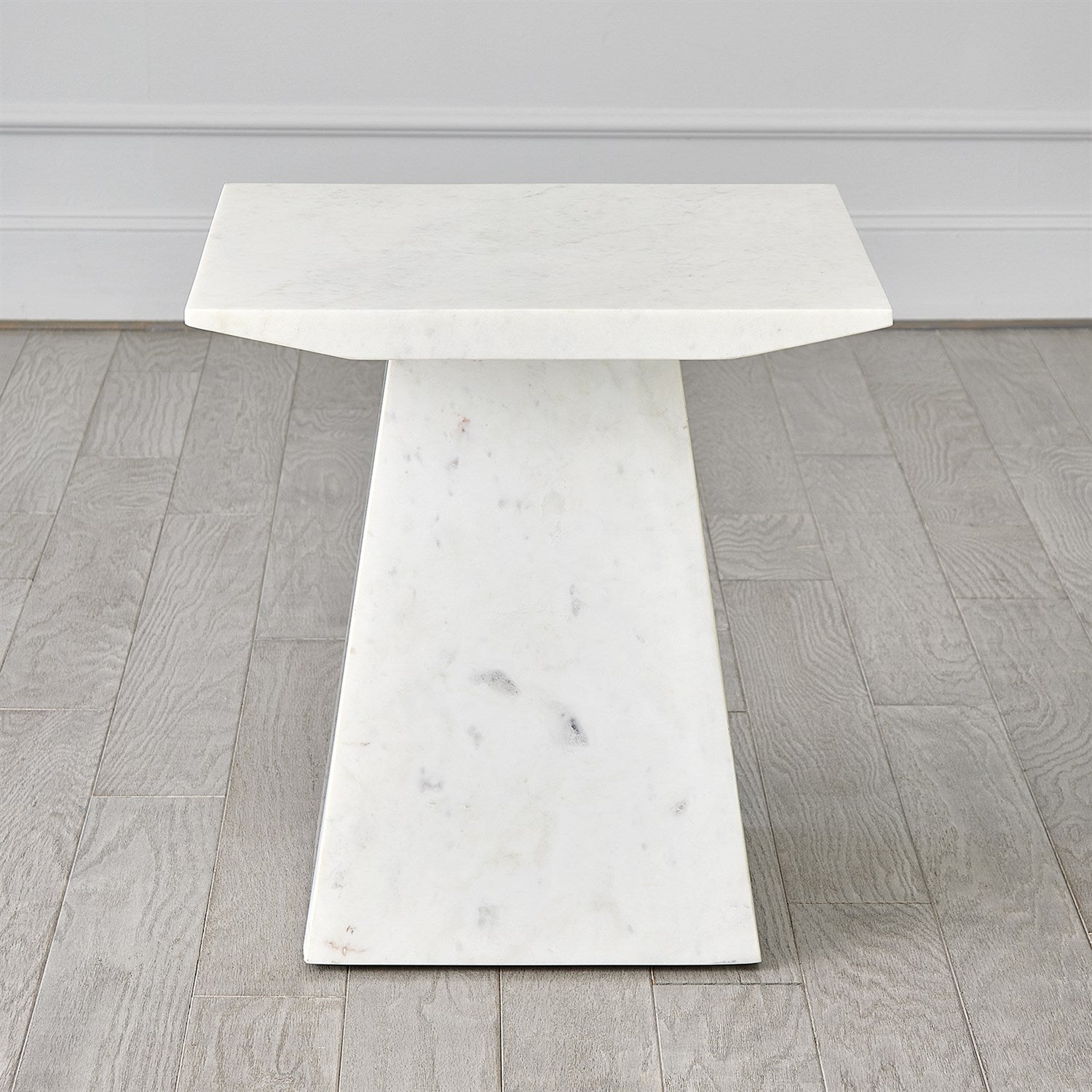 Elegant Aero Side Table with Banswara Marble Top - Modern End Table for Living Room, Bedroom, or Office Decor
