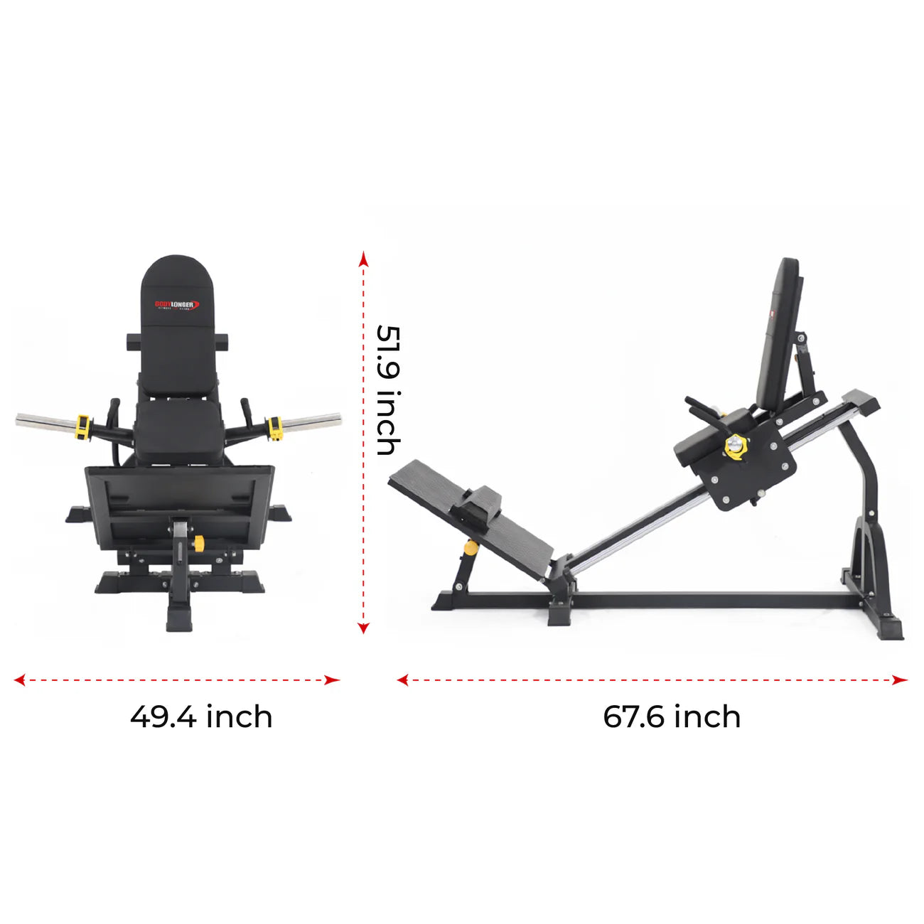 AL 6007 Compact Leg Sled Machine for Home Gym - Perfect for Leg Workouts & Strength Training