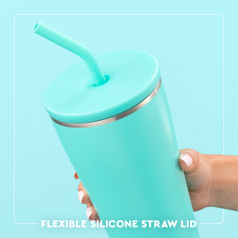 32oz Insulated Straw Tumbler for Iced Coffee & Cold Drinks - Perfect for Fort Worth Weekends, Beach Days & Outdoor Adventures