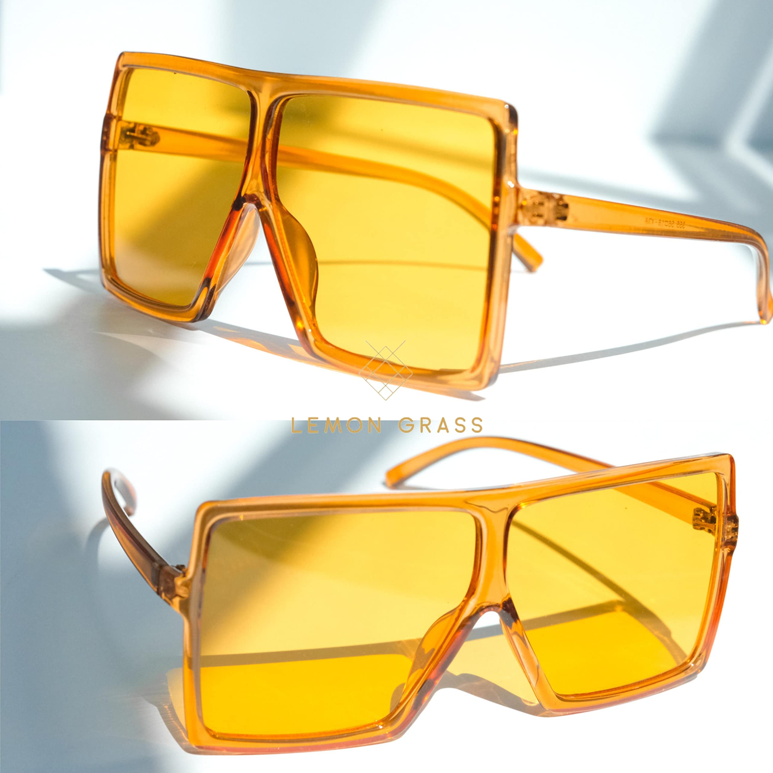 70mm Oversized Flat Top Sunglasses for Women & Men - UV Protection Fashion Shades for Beach, Driving & Outdoor Activities