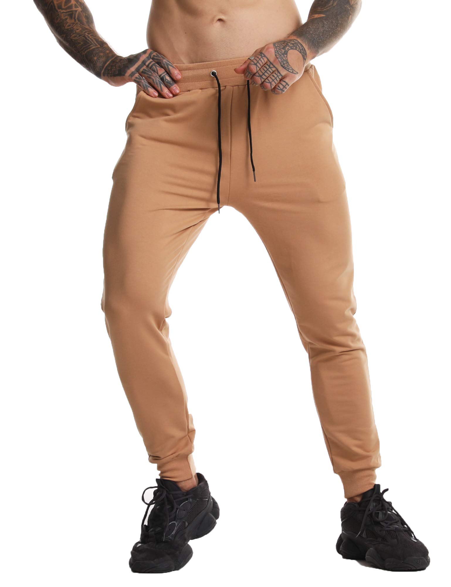 YKB Men's Slim Fit Gym Jogger Pants - Athletic Tapered Sweatpants for Workout Training & Running | Comfortable Sports Joggers for Men | Perfect for Gym, Yoga, and Casual Wear