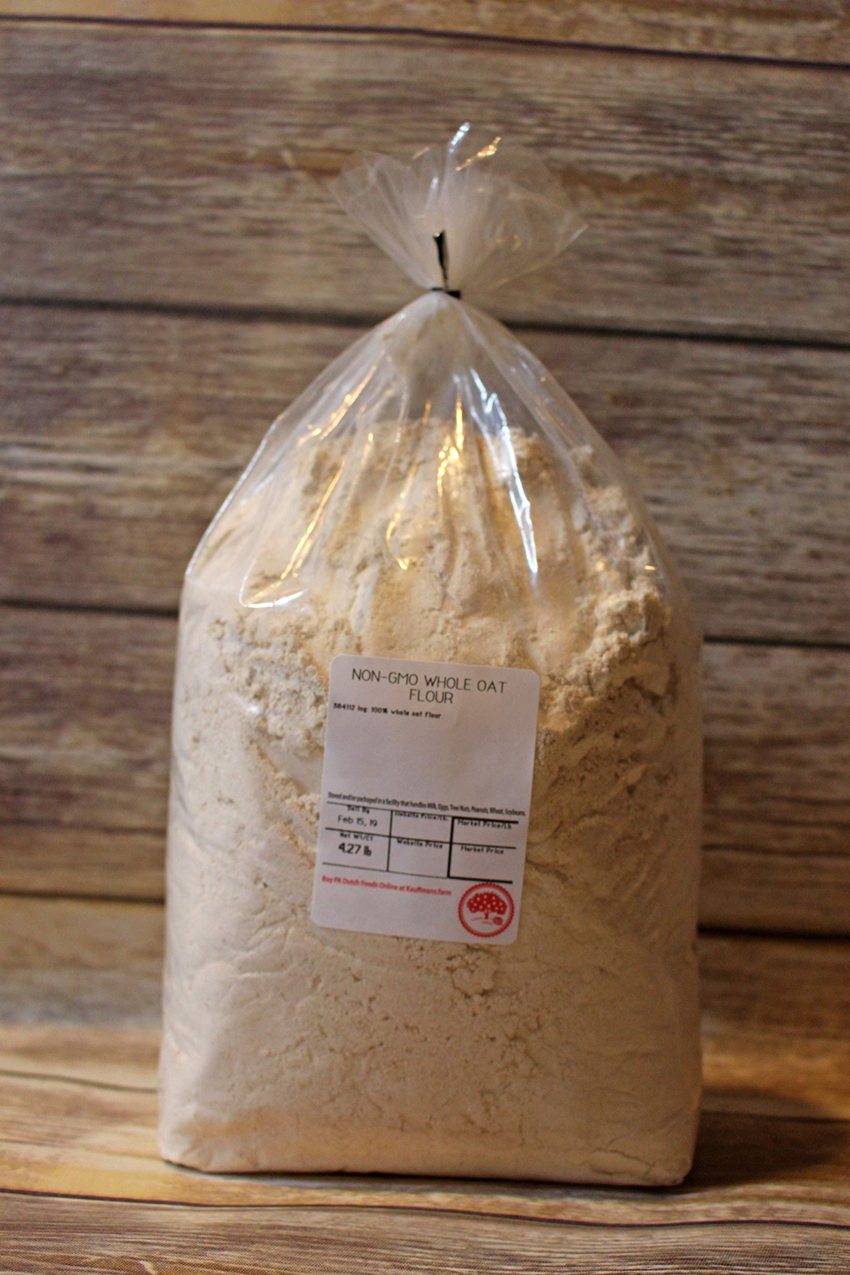 Kauffman's Fruit Farm Bulk Whole Oat Flour - 50 Pound Bag | Organic, Non-GMO, Gluten-Free | Perfect for Baking, Cooking & Healthy Recipes