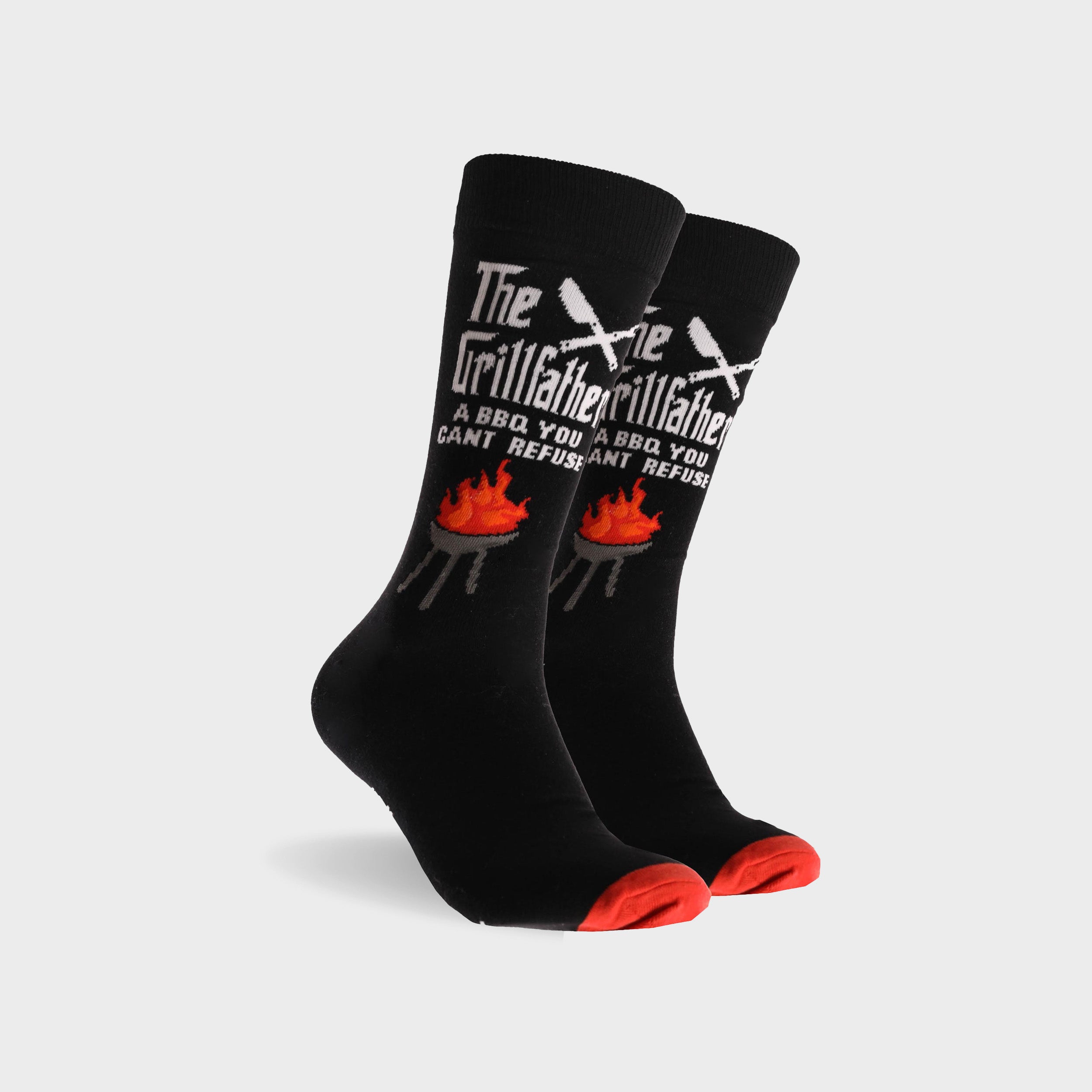 Men's BBQ Grill Socks & Apron Gift Set - Black - Perfect for Father's Day, Birthday & Grilling Enthusiasts
