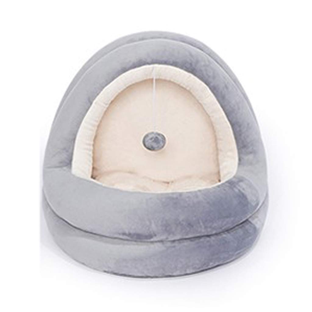 XXJF Pet Cave Bed - Round & Cave Shape Washable Cat & Dog Tent House - Portable Four Seasons Pet Nest for Small & Large Pets - Perfect for Indoor Cozy Sleeping & Travel Use