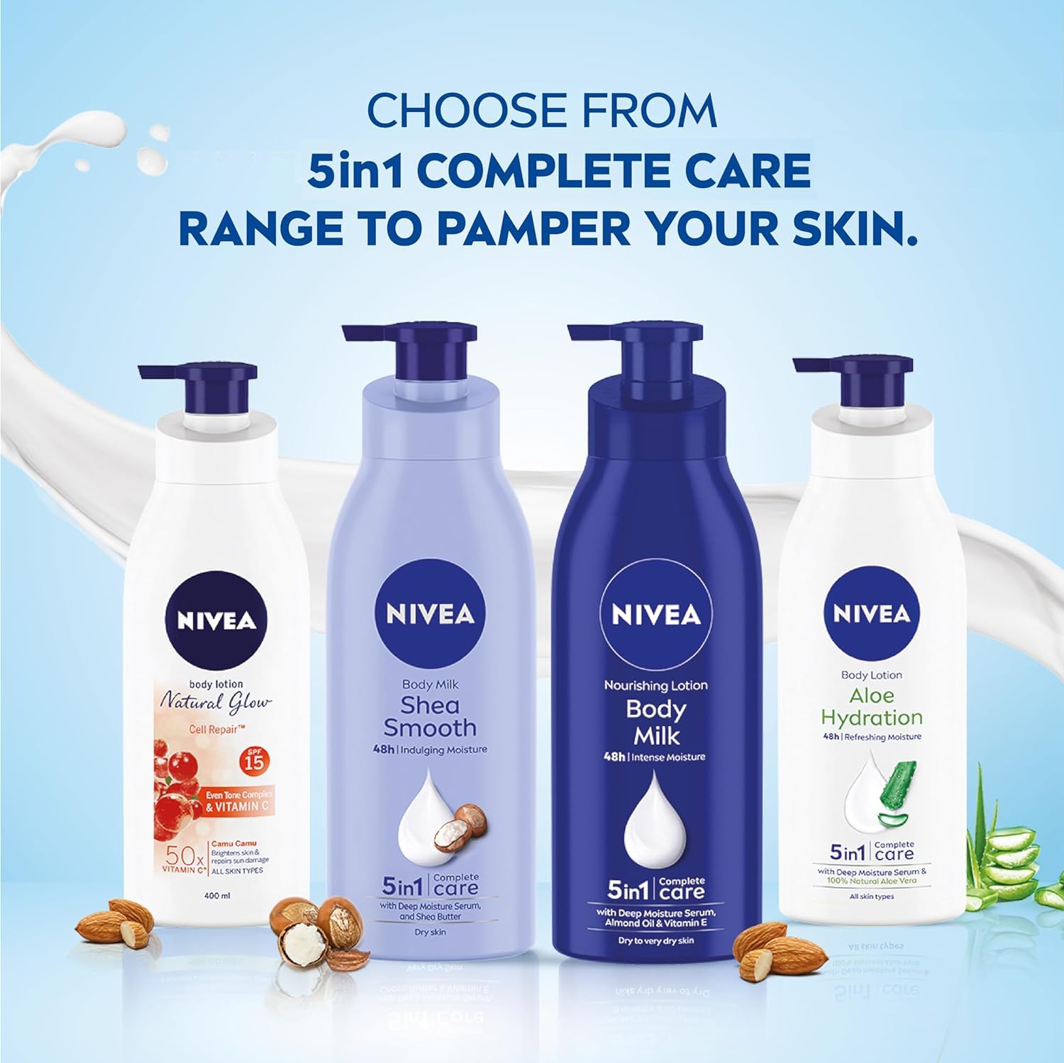 NIVEA Cocoa Nourish 400ml Body Lotion with Deep Moisture Serum | 48-Hour Hydration | Enriched with Cocoa Butter & Coconut Oil | Non-Greasy Formula for Healthy Skin | Best for Very Dry Skin | Perfect for Daily Moisturizing & Winter Skin Care