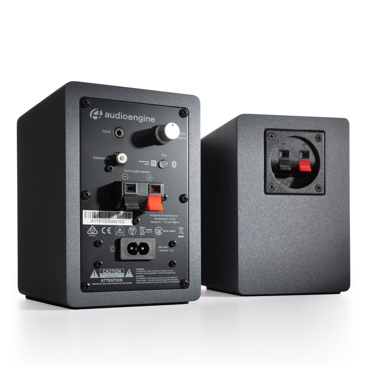 Audioengine A1 Bluetooth Computer Speakers - Wireless Desktop & Laptop PC Speakers with Subwoofer Output, Hi-Fi Sound for Music, Gaming & Home Theater (Pair, Grey) | Perfect for Office, Studio & Entertainment Setup