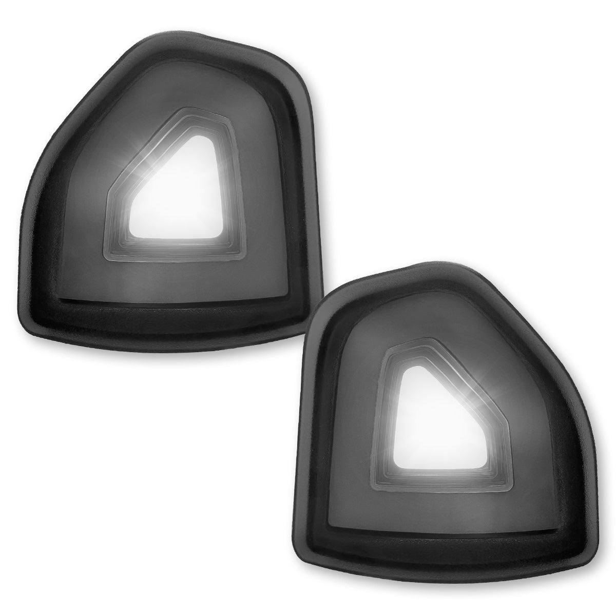 Dodge RAM 1500 21-24 Corner Side Tow Mirrors with Amber LED Turn Signals & White Running Lights - 2 Piece Smoked Lens Set for Enhanced Visibility & Safety | Perfect for Towing, Night Driving & Off-Road Adventures