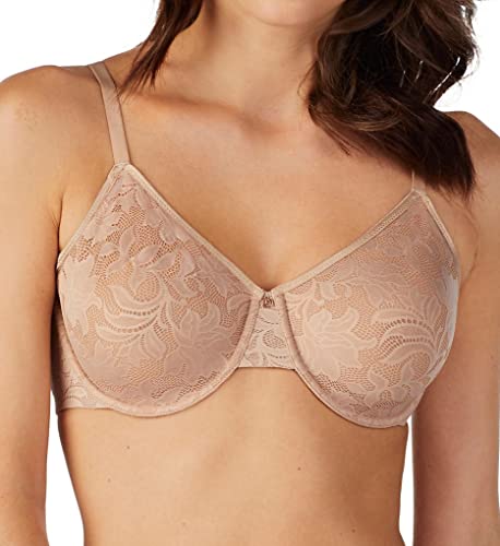 Le Mystere Lace Comfort Unlined Bra - Full Coverage Wireless Bra with Center Pull Cups for Women | Perfect for Everyday Wear, Work & Special Occasions