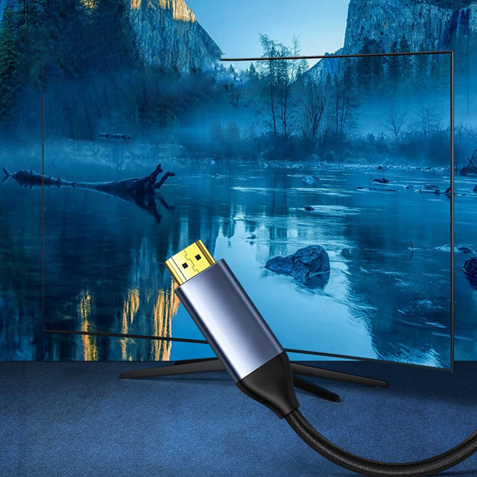 Premium Aluminum USB C Hub Adapter - 4K@30Hz High-Speed USB Type C to HDMI Converter with Cable | Perfect for MacBook Pro, Dell XPS & Work from Home Setup