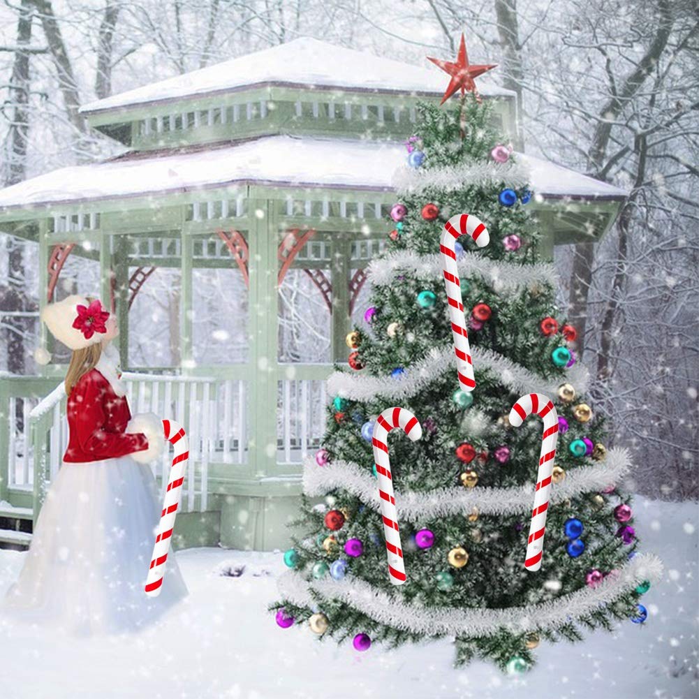 Joliyoou Inflatable Christmas Candy Canes - 6 Pack Holiday Party Decorations for Indoor & Outdoor Use - Perfect for Xmas Tree, Yard, and Festive Celebrations