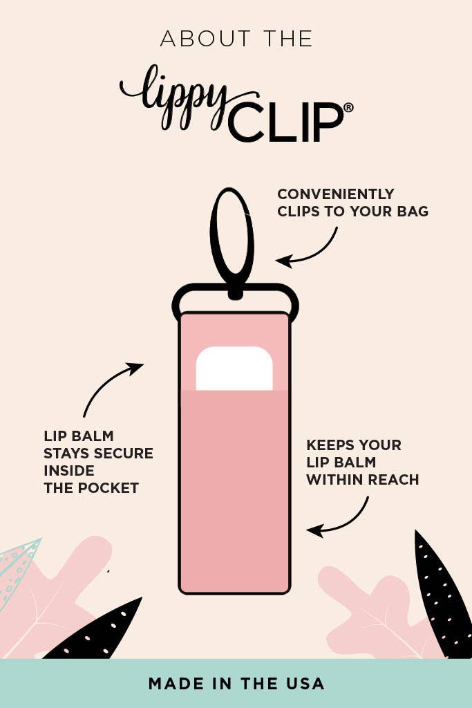 Pastel Gold Striped LippyClip Lip Balm Holder - Stylish Lip Balm Lanyard for Women, Girls | Perfect for School, Work, Gym & Travel Accessories
