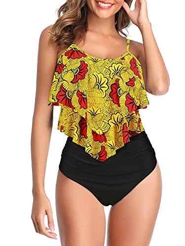 17 Yellow Floral-black