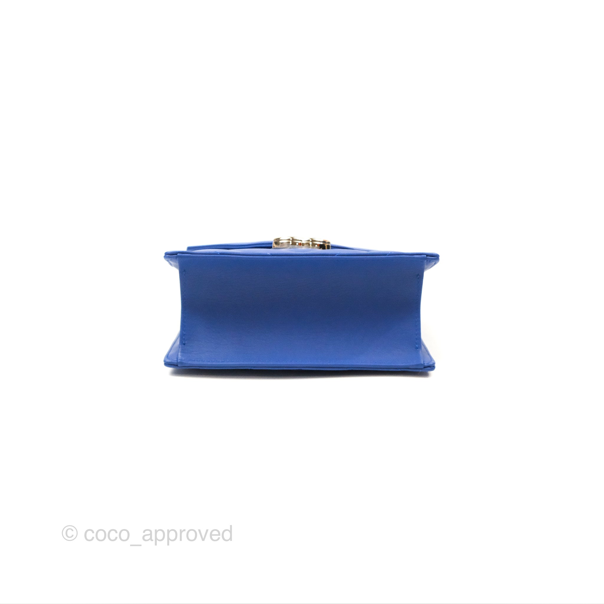 Chanel Chevron Square Envelope Flap Bag Royal Blue 19C - Luxury Designer Handbag for Women, Perfect for Evening Parties, Date Nights & Special Occasions