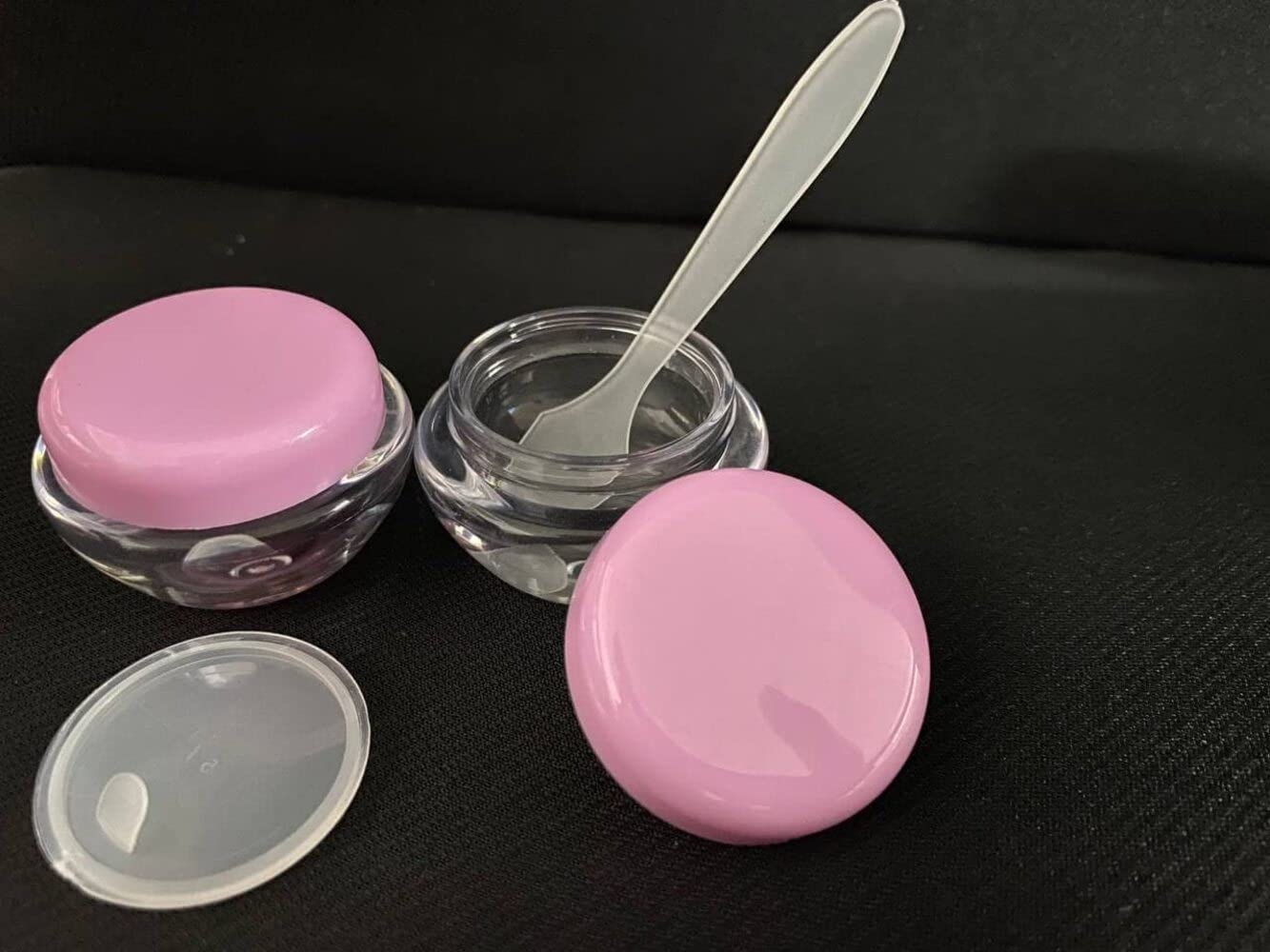 Cannagenix Acrylic Empty Cosmetic Jars (2-Pack) - Multi-Color Small Containers for Eyeshadow, Face Cream & Makeup Storage - Perfect for DIY Beauty Products & Travel Organizers