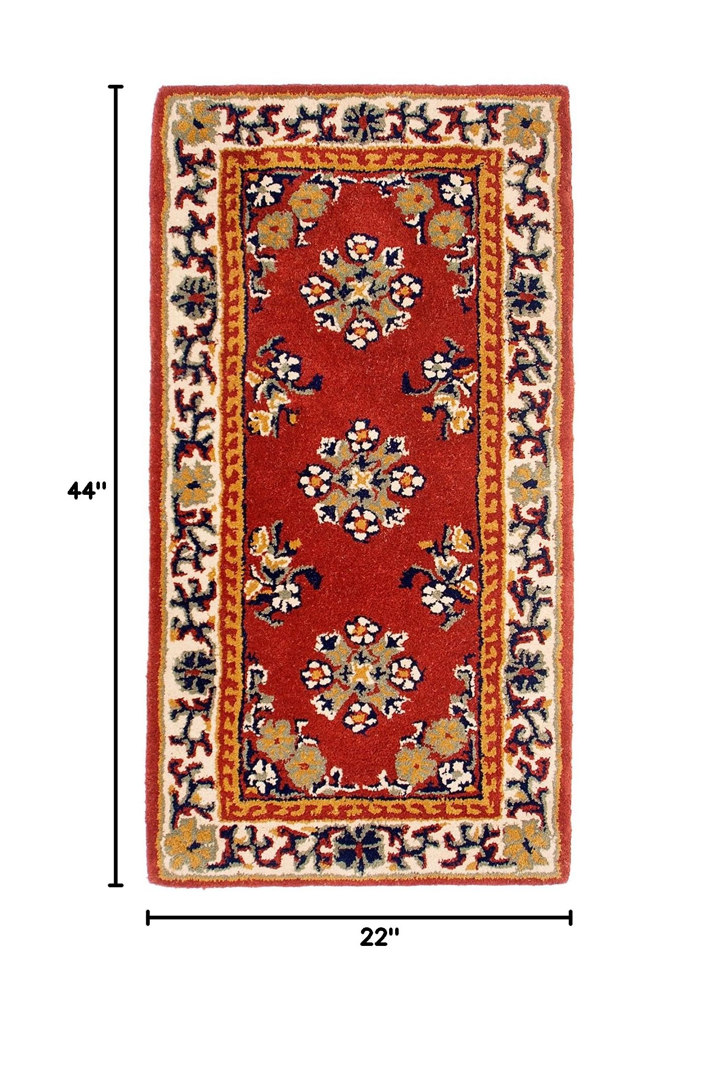 Premium Rectangular Oriental Hearth Rug 44