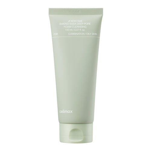 Celimax Jiwoogae Baking Soda Deep Pore Foam Cleanser 150ml - Gentle Exfoliating Face Wash for Acne & Blackheads - Perfect for Daily Skincare Routine & Sensitive Skin Care