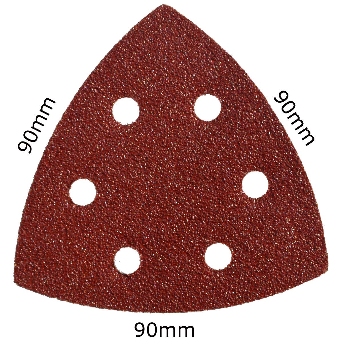 XXGO 3.5 Inch 90mm Triangular Sandpaper Assortment - 60/80/100/120/240 Grits Hook & Loop Multi-Tool Sanding Pads (Pack of 100) - Compatible with 3.5