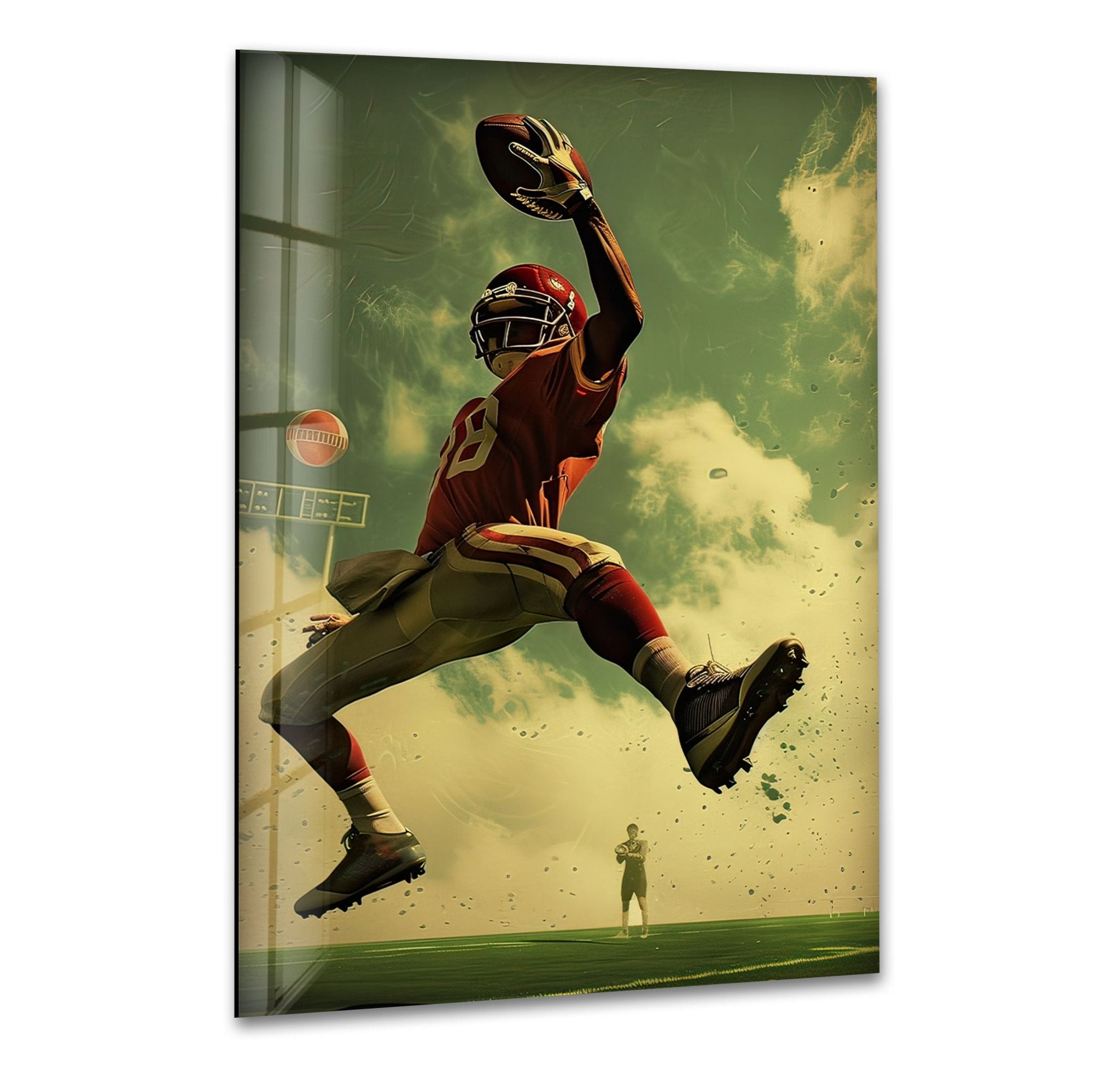 NFL American Football Glass Wall Art - Premium Home & Office Decor for Sports Fans & Man Cave