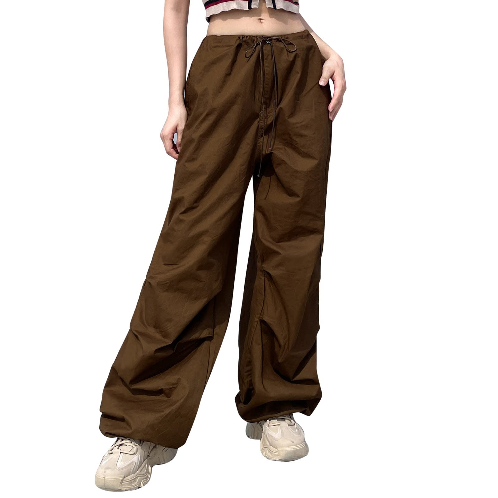 UYTOGOFE Women's Baggy Cargo Pants - Streetwear Hip Hop Joggers Sweatpants with Drawstring, Casual Loose Slack Pants for Women | Perfect for Street Style, Hip Hop Fashion & Everyday Comfort