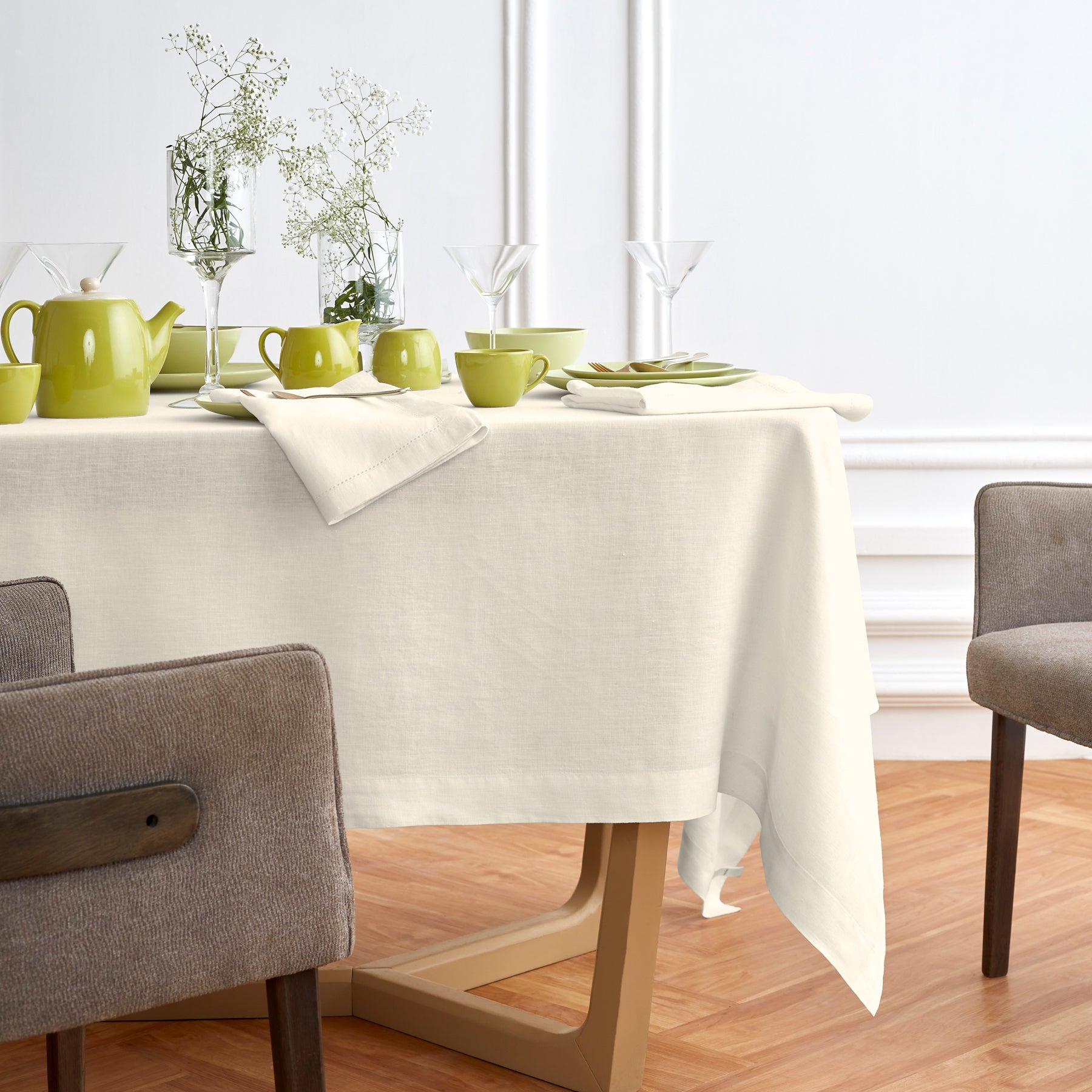 Sonoma Tablecloth - Premium Cotton Table Cover for Dining & Decor | Perfect for Parties, Weddings & Home Decor