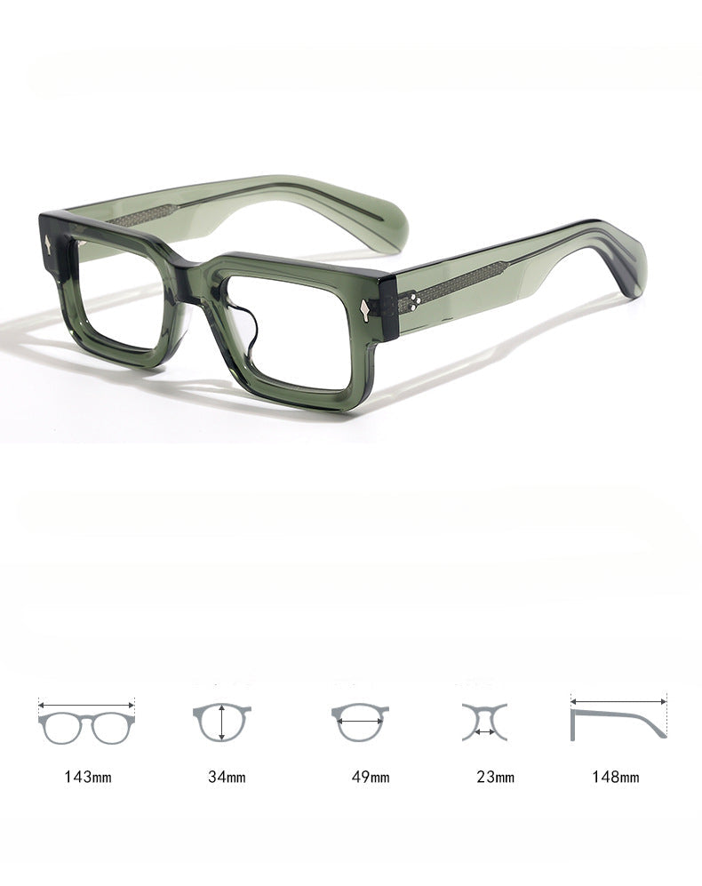 Stylish Kalven Acetate Square Glasses Frames for Men & Women - Lightweight & Durable Eyewear for Work, Reading & Fashion