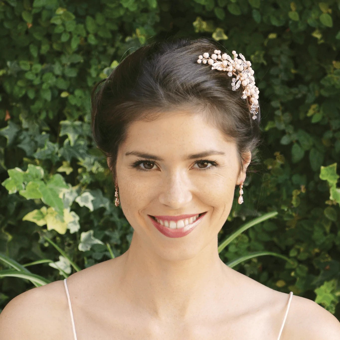 Elegant Rose Gold Bridal Hair Comb with Swarovski Crystals & Blush Pearls - Perfect for Weddings, Prom, and Special Occasions