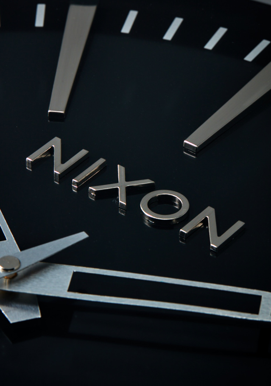 Sentry Wall Clock - Large Modern Black Silent Non-Ticking Battery Operated Clock for Home, Office, and Classroom Decor