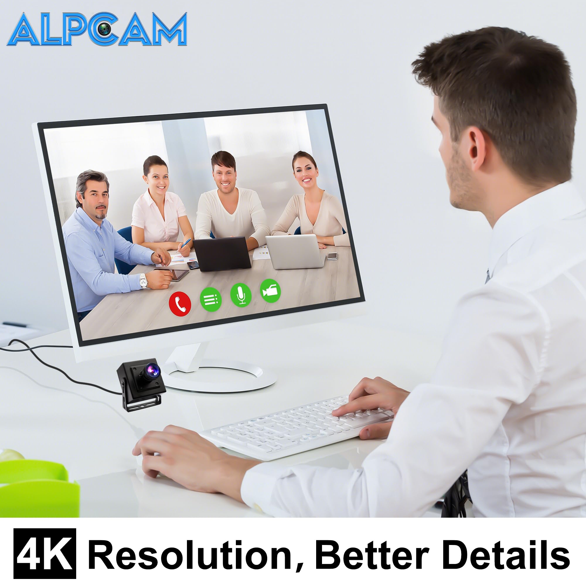 4K Ultra HD Webcam 2160P with IMX317 Sensor - Plug & Play USB Camera for Streaming, Video Calls & Conferencing (30 FPS) - Compatible with Windows, Mac, Linux PCs & Laptops - Perfect for Home Office, Remote Work, Zoom Meetings & Online Classes
