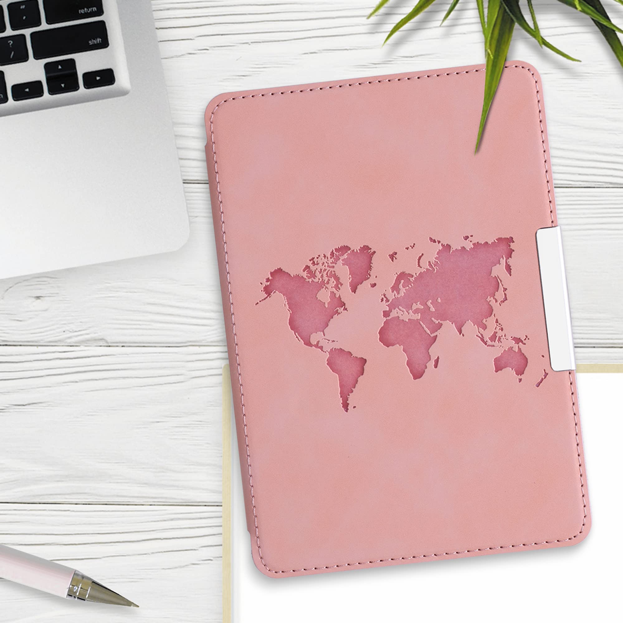 kwmobile Protective Case for Amazon Kindle Paperwhite (10th Generation - 2018) - Lightweight eReader Cover with Travel-Friendly Design in Dusty Pink | Perfect for Reading, Commuting, and Travel Accessories