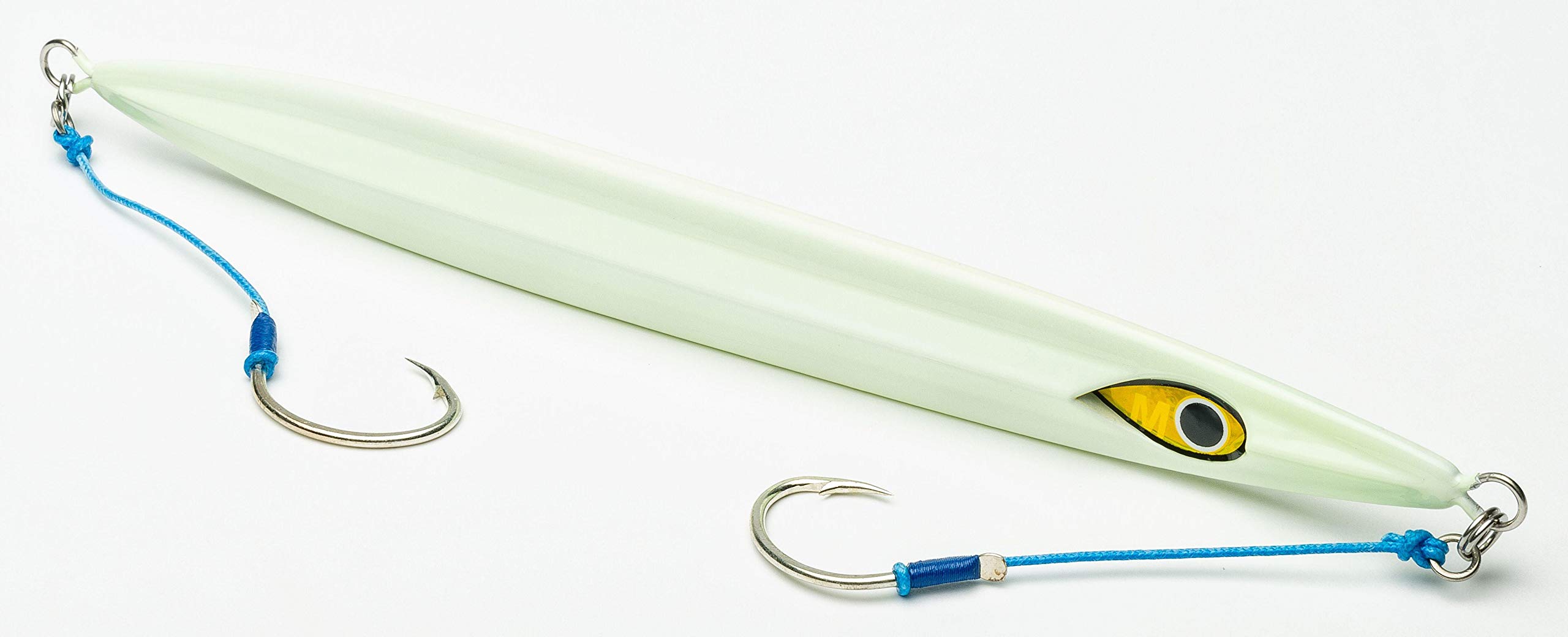 Mustad Rip Roller Slow Fall Jig Glow - 400g/15Oz Saltwater Fishing Lure for Bass, Walleye & Trout - Perfect for Deep Water & Night Fishing