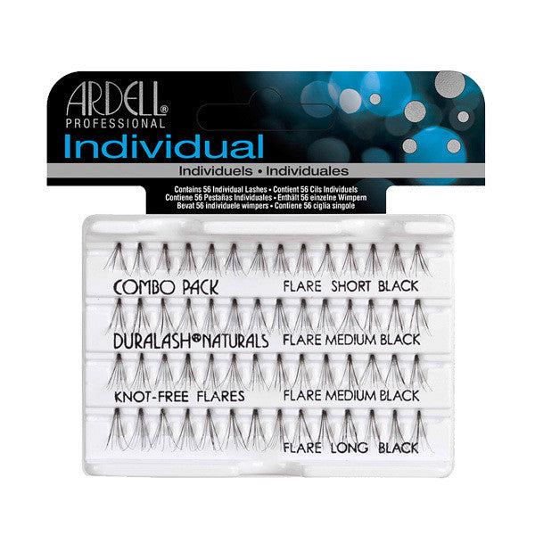 Ardell Individual Knot Free Flare Lashes - Combo Black (65063) | Natural Looking False Eyelashes for Everyday Wear & Special Occasions