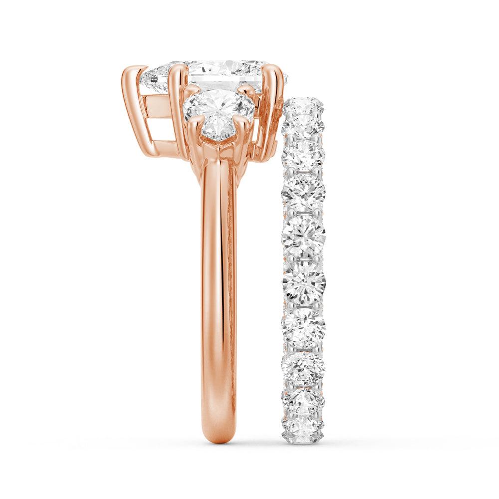 Exquisite Pear Shaped Three Stone Moissanite Engagement Ring for Women - Perfect for Proposals, Weddings & Anniversary Gifts