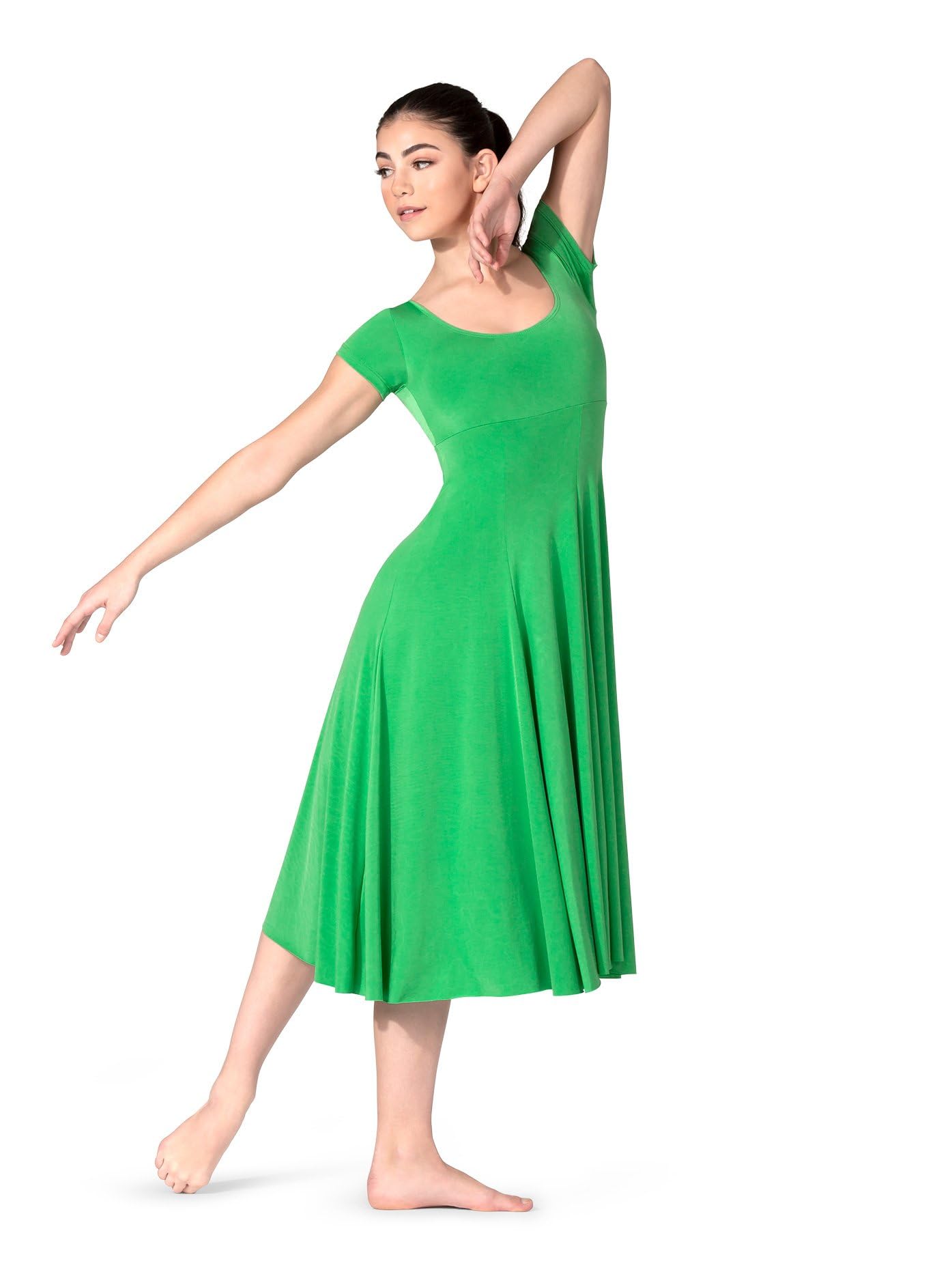 Women's Short Sleeve Lyrical Dress - Flowy Summer Dress for Casual Wear, Beach Cover Up & Music Festival Outfit