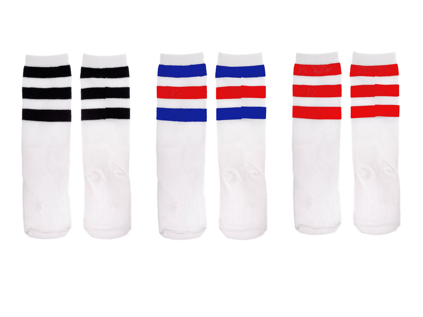 **High Knee Soccer Socks for Kids - Striped Uniform Sports Tube Socks for Boys & Girls - Perfect for School, Games & Team Play**