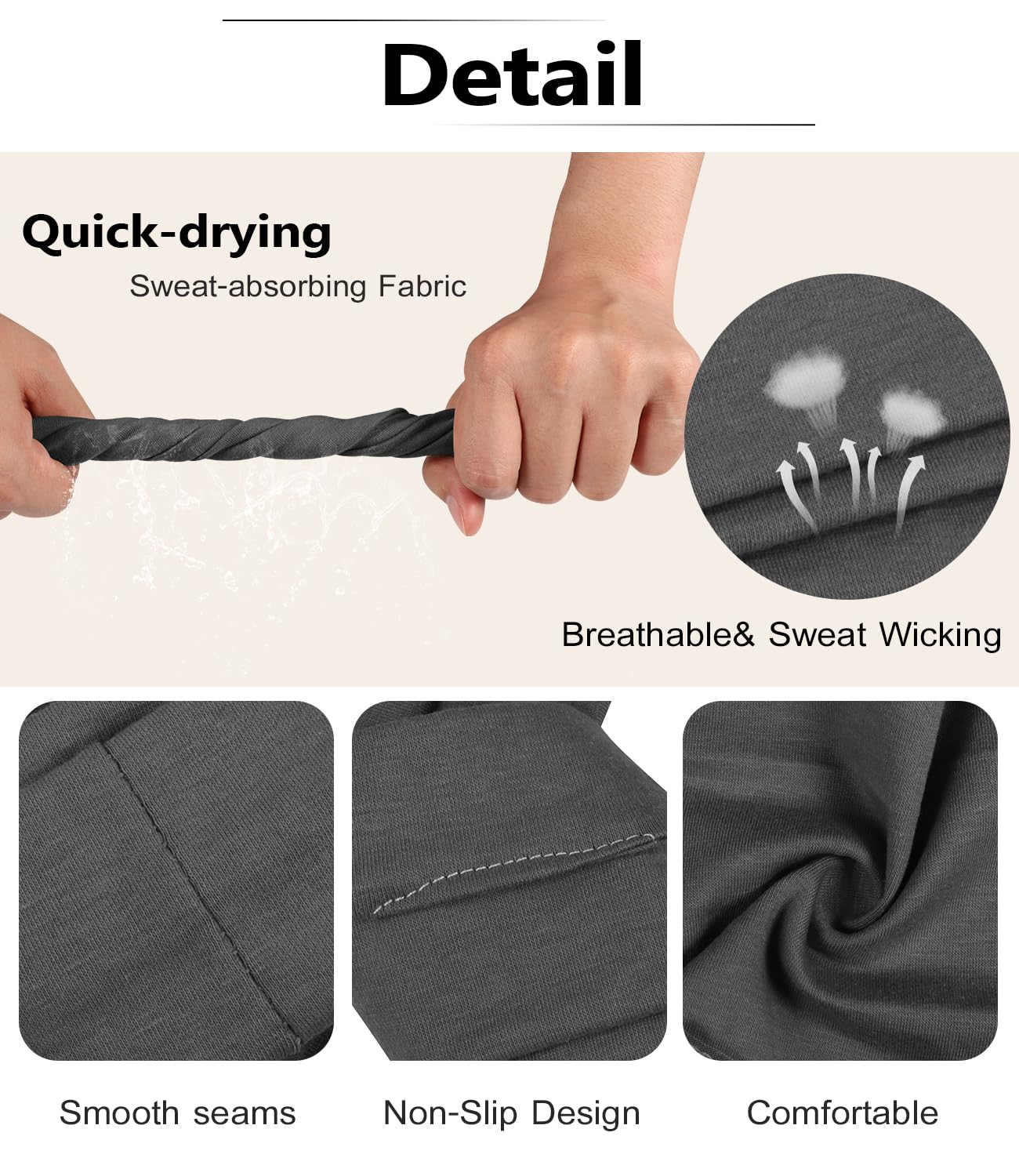 Non-Slip Headbands for Women - Soft Stretchy Cotton Sports Hair Bands for Yoga, Running & Outdoor Activities - 8 Pack Women's Workout Headwear for Gym, Jogging & Fitness Training