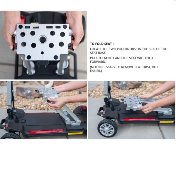Golden Technologies Buzzaround Carry On Folding Mobility Scooter GB120 - Lightweight Portable Electric Scooter for Seniors & Adults - Perfect for Travel, Shopping & Outdoor Activities